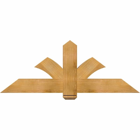 Ekena Millwork Redmond Rough Sawn Timber Gable Bracket, Western Red Cedar, 60"W x 22"H x 4"D x 6"F, 9/12 Pitch GBW060X22X0406RED00RWR